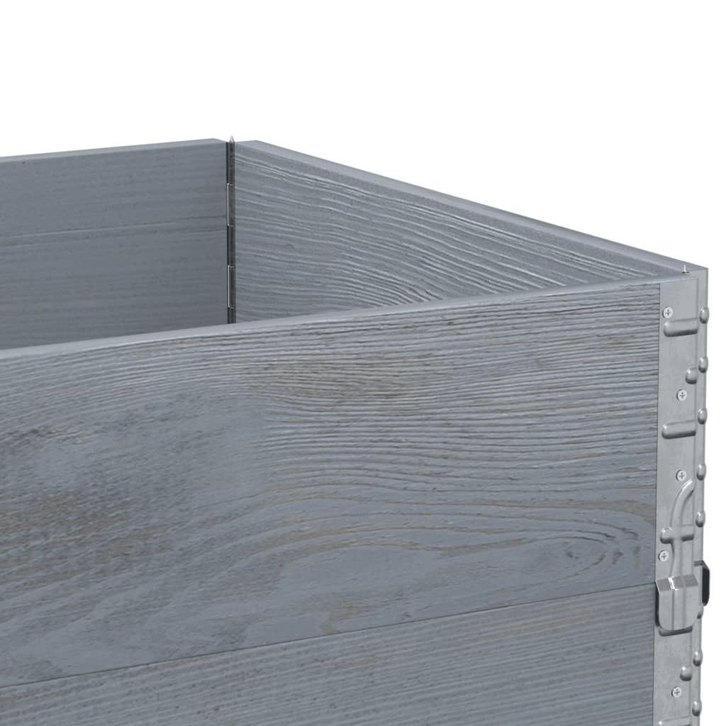 Garden Planter Grey 80x60 cm Solid Wood Pine