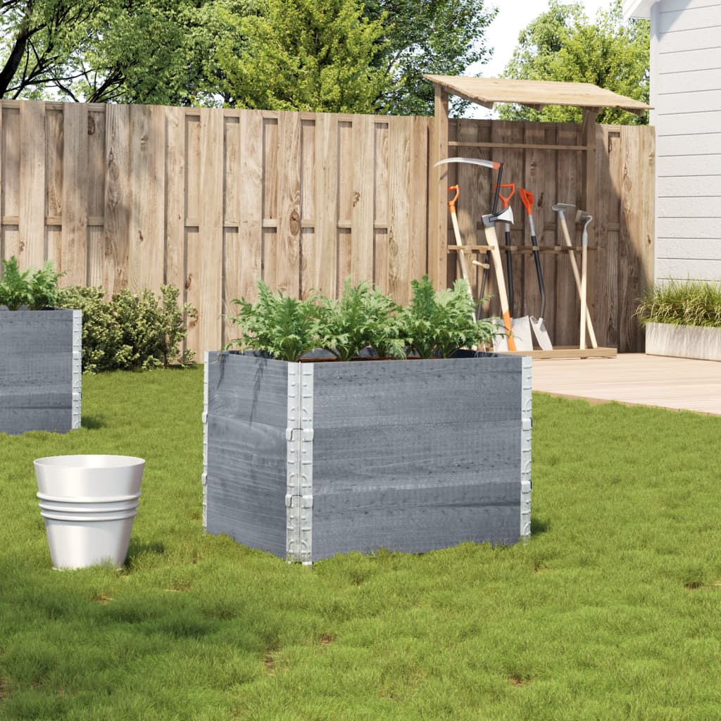 Garden Planter Grey 80x60 cm Solid Wood Pine