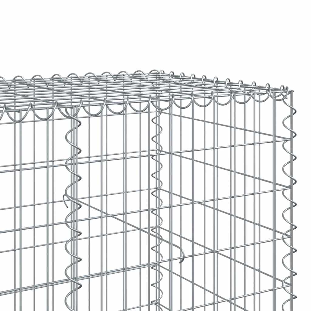 Gabion Basket with Cover 750x100x100 cm Galvanised Iron