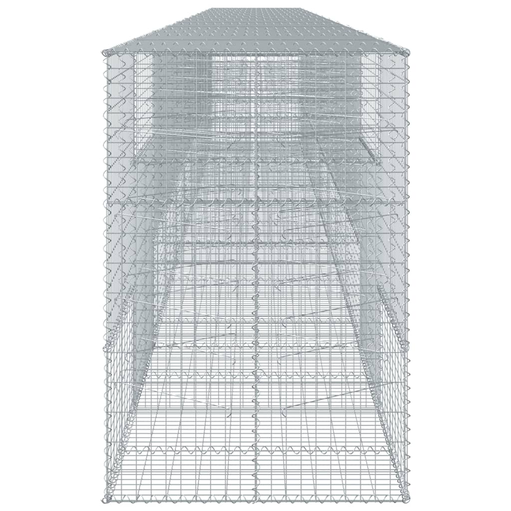 Gabion Basket with Cover 1100x100x150 cm Galvanised Iron