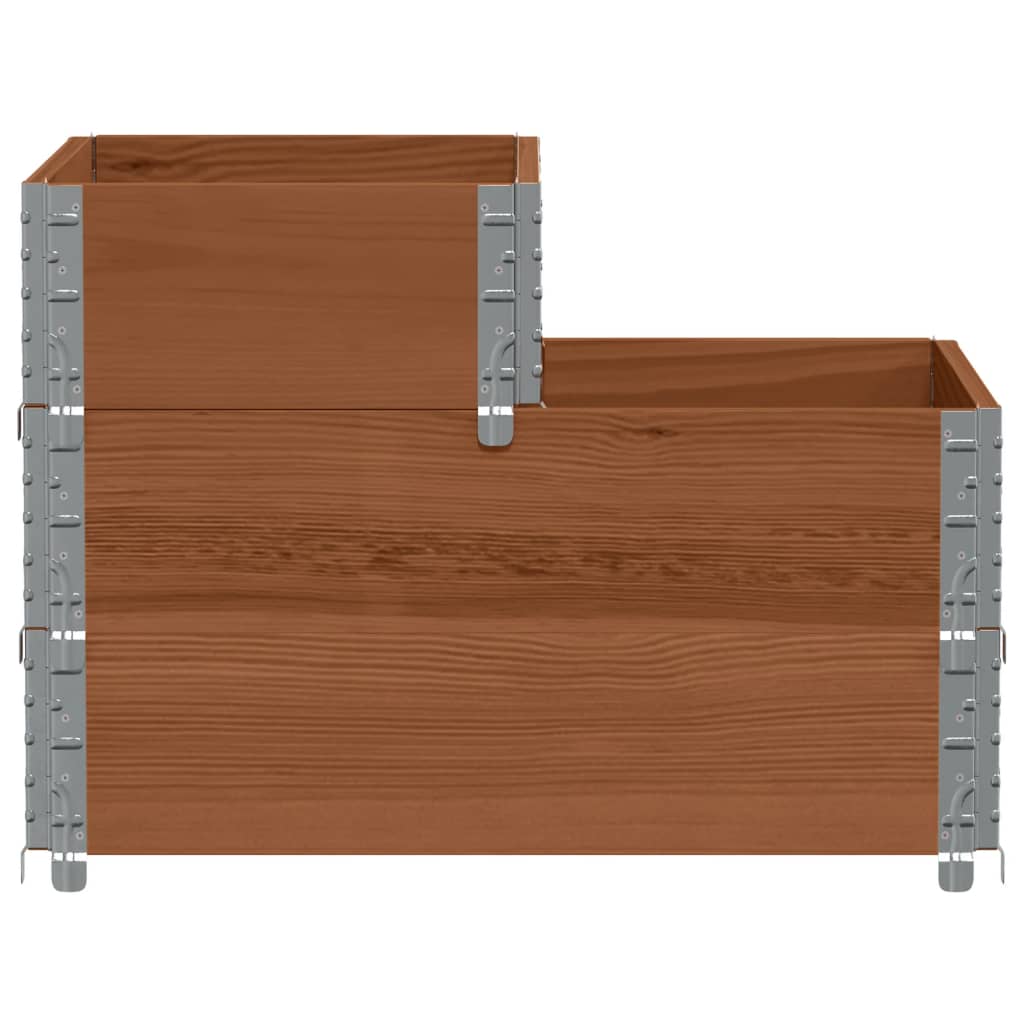 3-Tier Raised Bed Brown 120x80 cm Solid Wood Pine