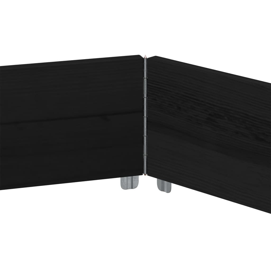 Raised Bed Hexagon Black 160x160 cm Solid Wood Pine