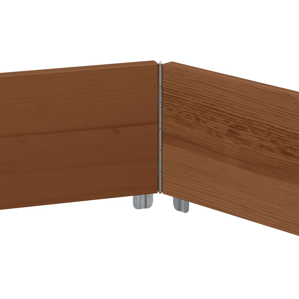 Raised Bed Hexagon Brown 160x160 cm Solid Wood Pine
