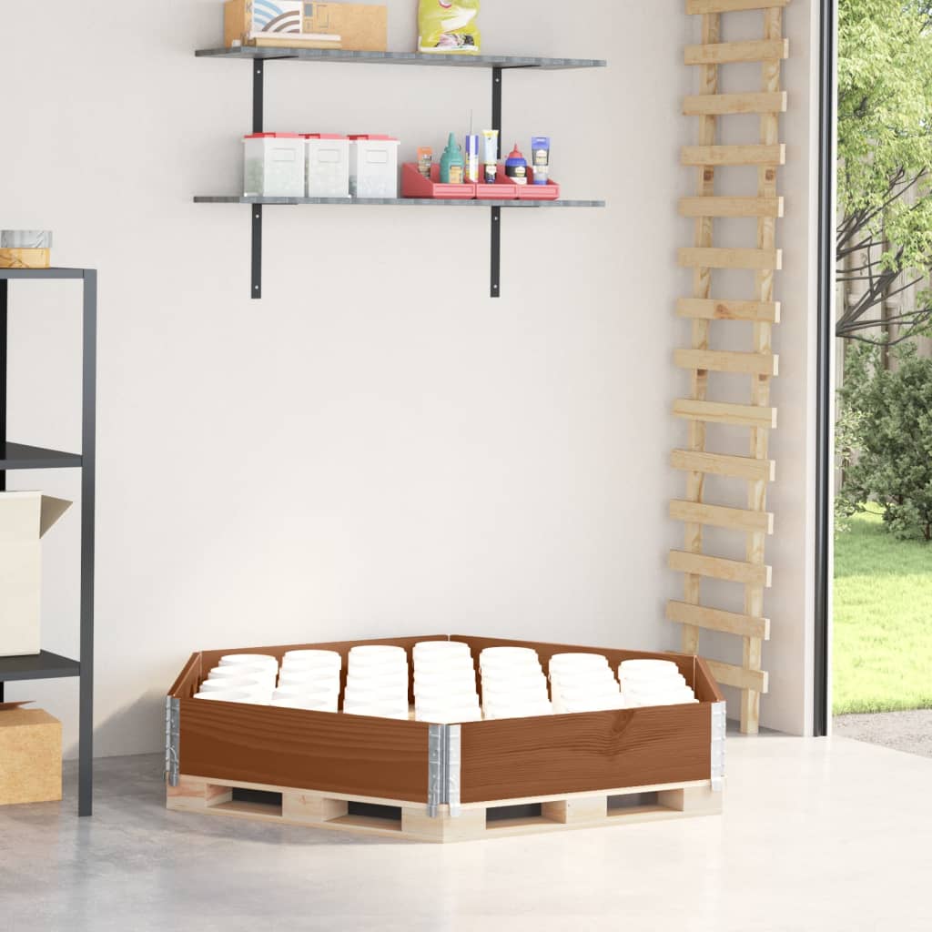 Raised Bed Hexagon Brown 160x160 cm Solid Wood Pine