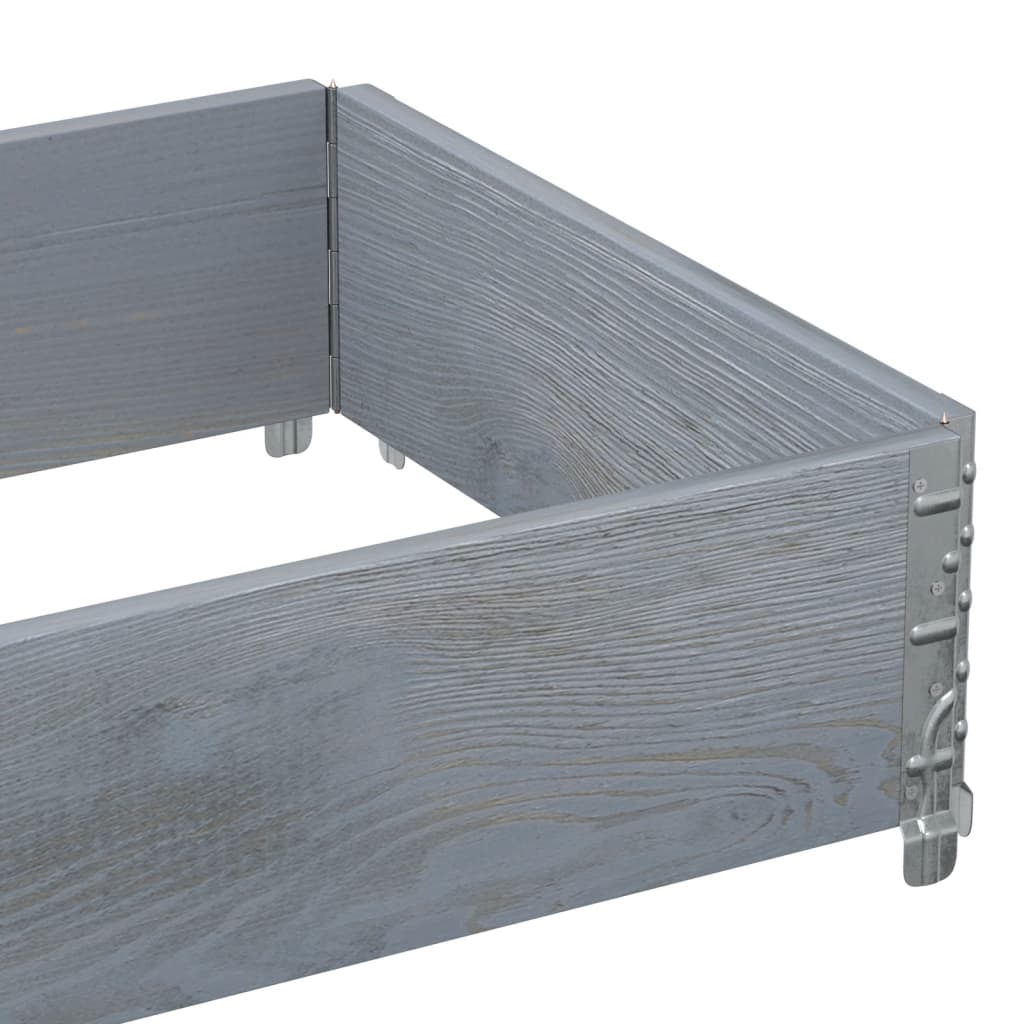 Garden Planter Grey 80x60 cm Solid Wood Pine