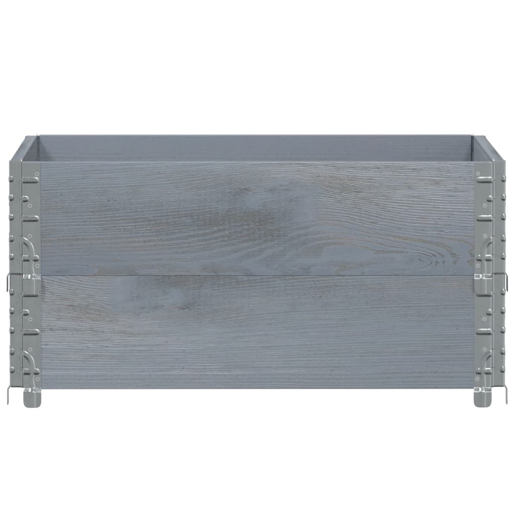Garden Planter Grey 80x60 cm Solid Wood Pine