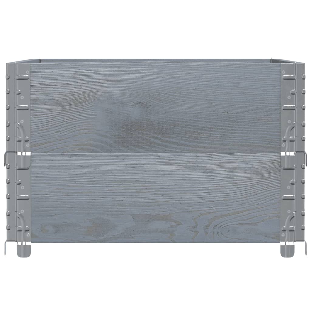Garden Planter Grey 80x60 cm Solid Wood Pine