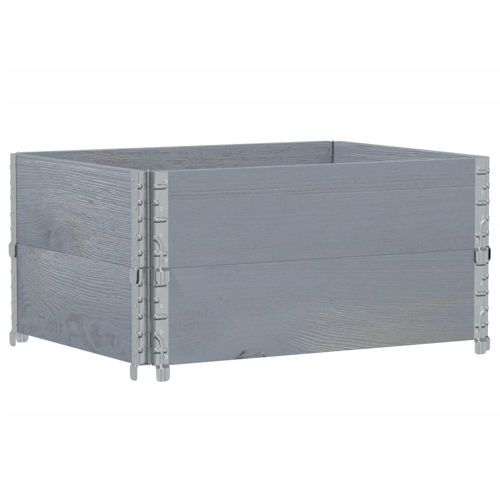 Garden Planter Grey 80x60 cm Solid Wood Pine