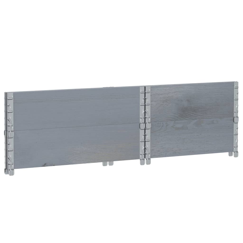 Garden Planter Grey 80x60 cm Solid Wood Pine