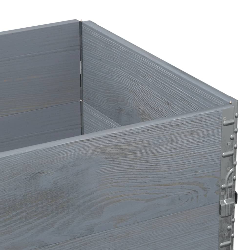 Garden Planter Grey 80x60 cm Solid Wood Pine