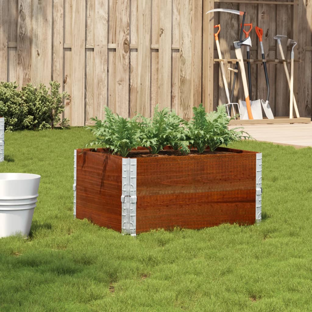 Garden Planter Brown 80x60 cm Solid Wood Pine