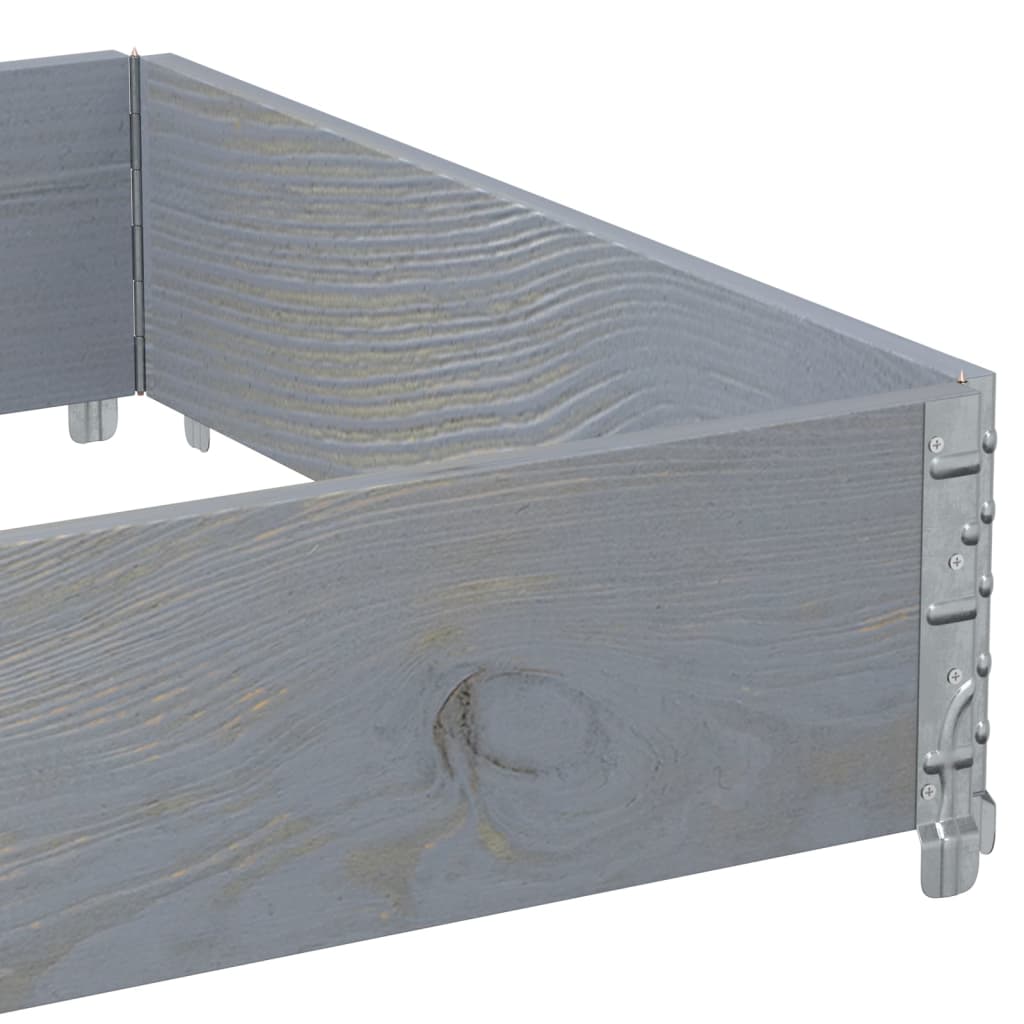 Garden Planter Grey 120x80 cm Solid Wood Pine