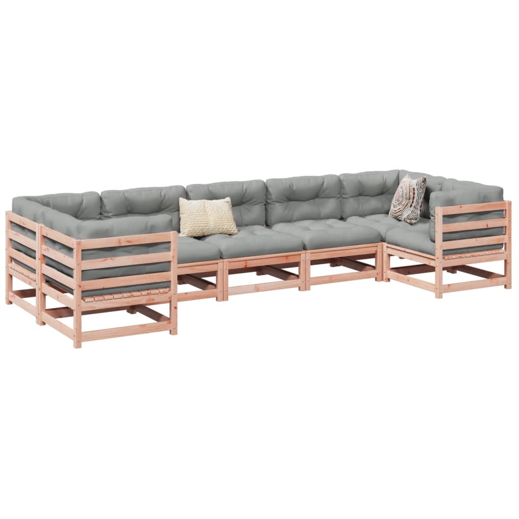 7 Piece Garden Sofa Set Solid Wood Douglas Fir