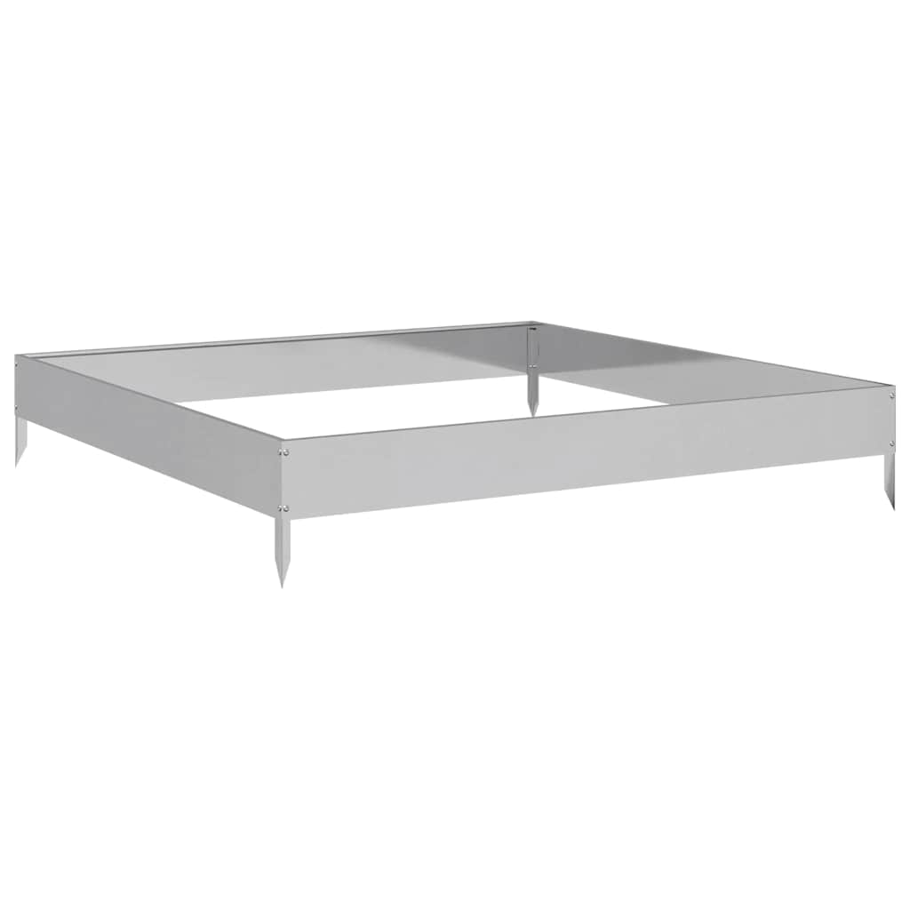 Garden Raised Bed 100x100x18.5 cm Galvanised Steel