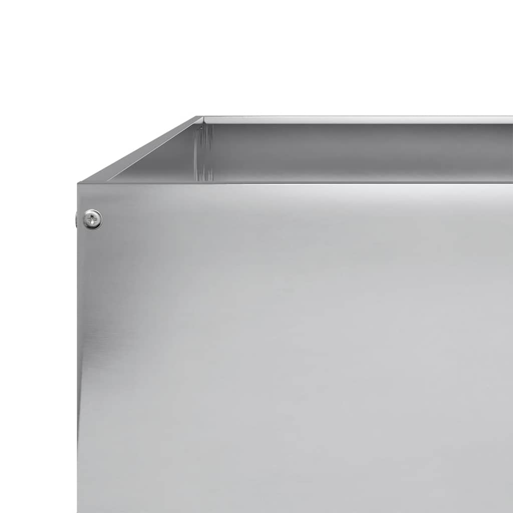 Garden Raised Bed 100x100x18.5 cm Galvanised Steel