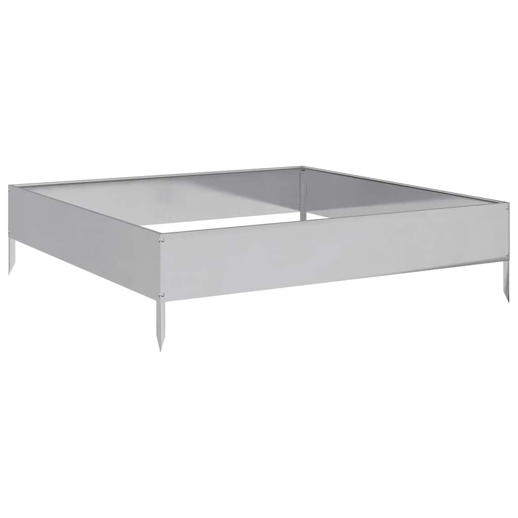 Garden Raised Bed 100x100x26 cm Galvanised Steel