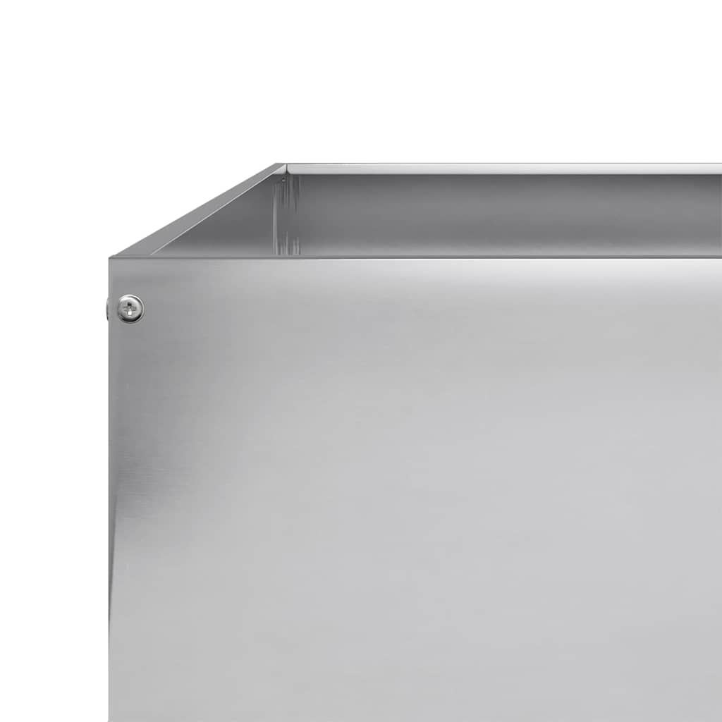 Garden Raised Bed 100x100x26 cm Galvanised Steel