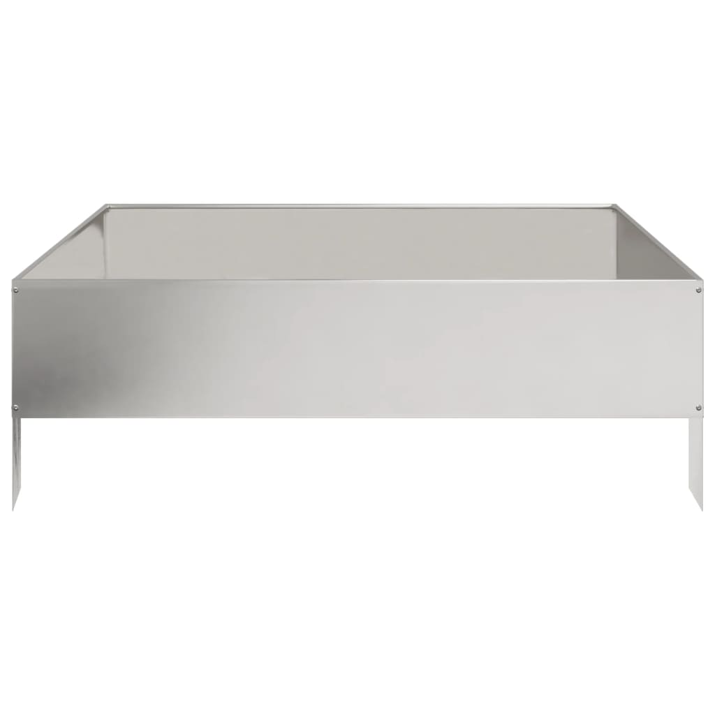 Garden Raised Bed 100x100x33.5 cm Stainless Steel