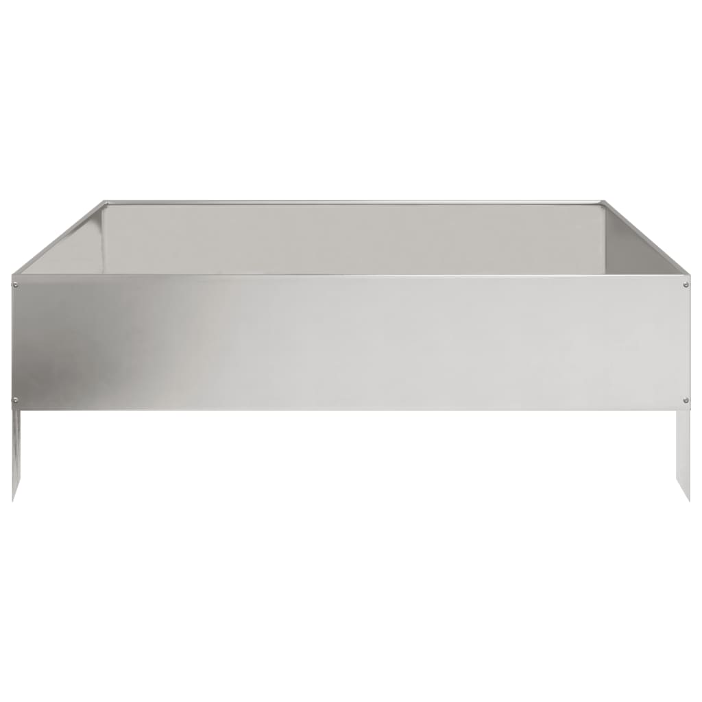 Garden Raised Bed 100x100x33.5 cm Stainless Steel