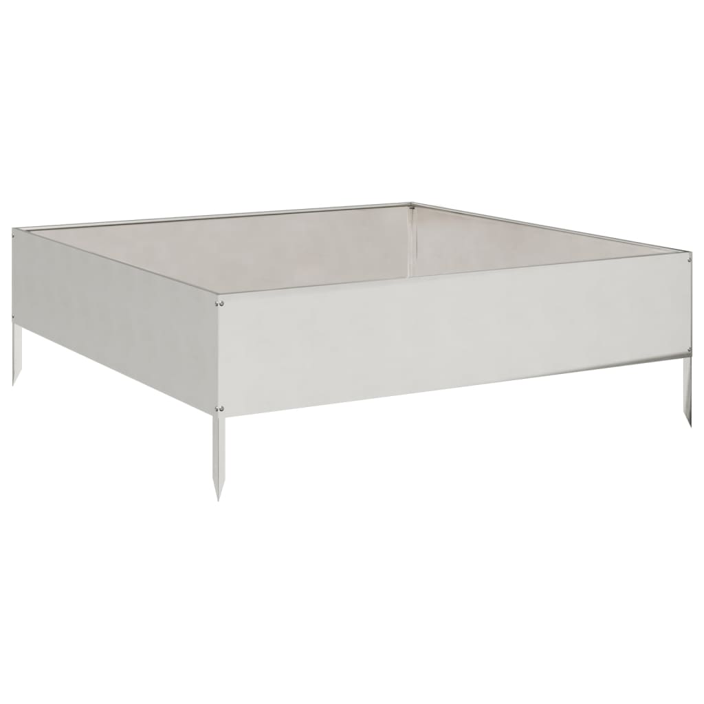 Garden Raised Bed 100x100x33.5 cm Stainless Steel