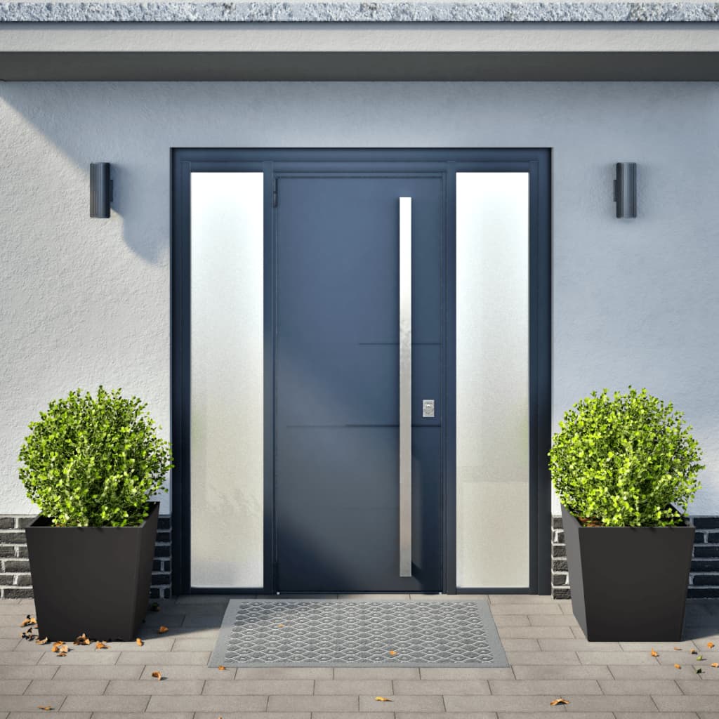 Garden Planters Black 2 pcs 50x50x50 cm Steel