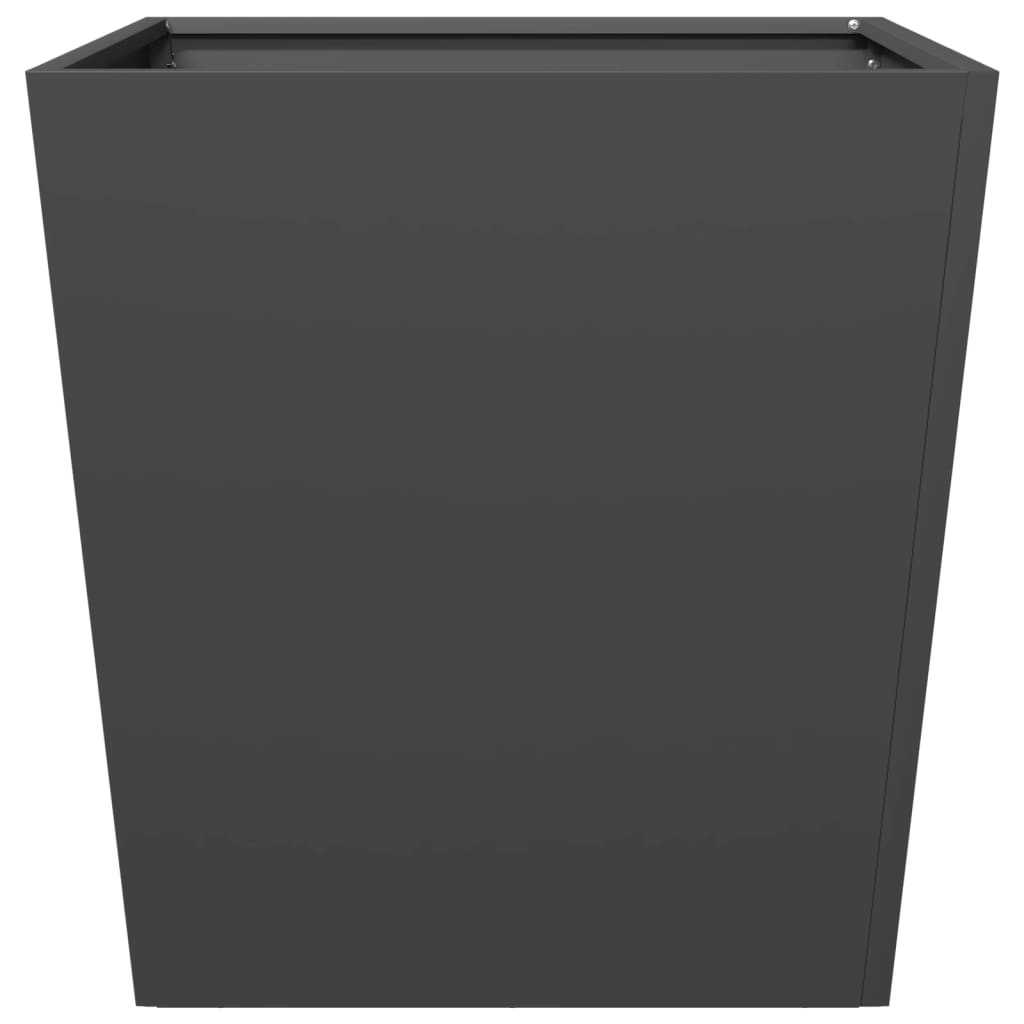 Garden Planters Black 2 pcs 50x50x50 cm Steel