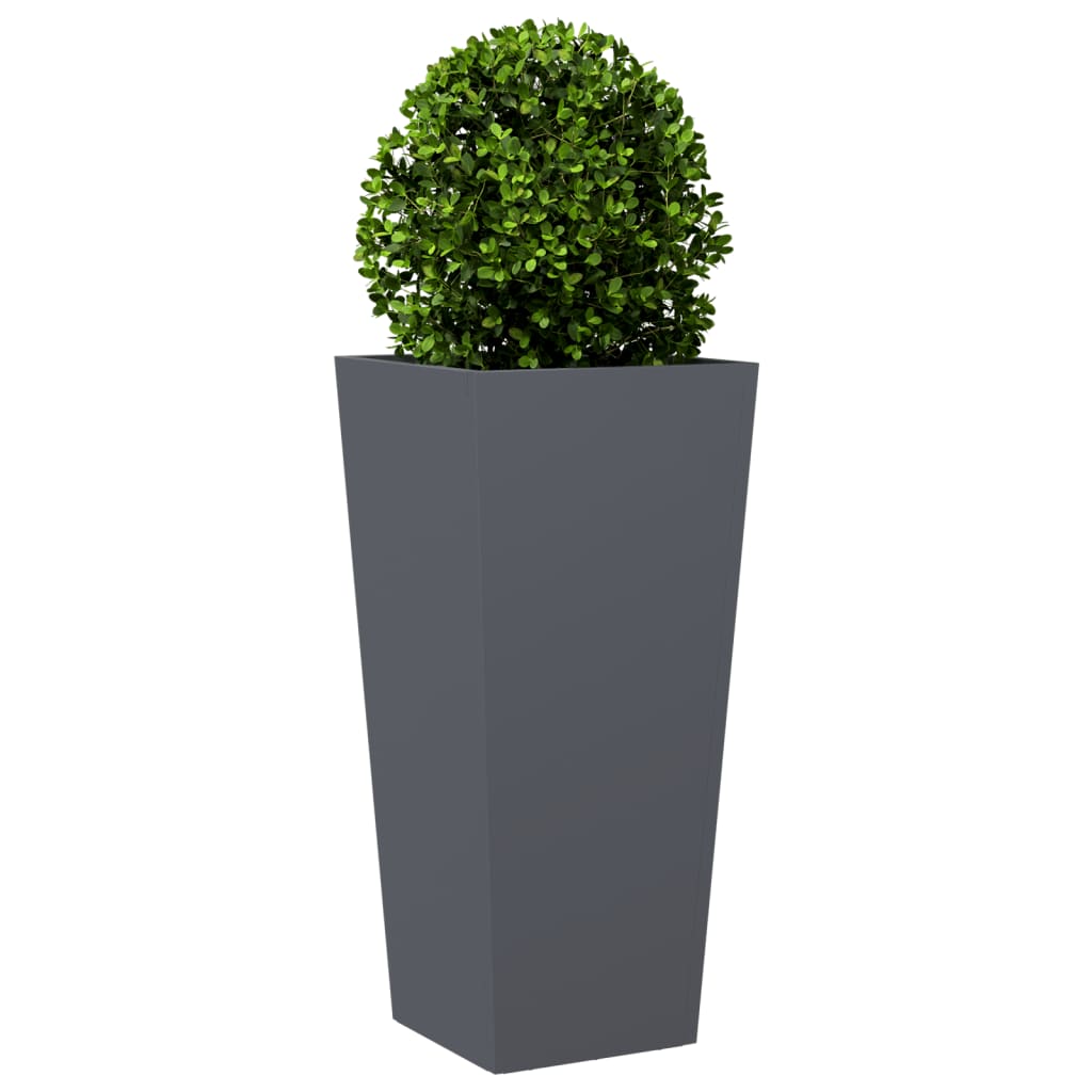 Garden Planters Anthracite 2 pcs 35x35x75 cm Steel