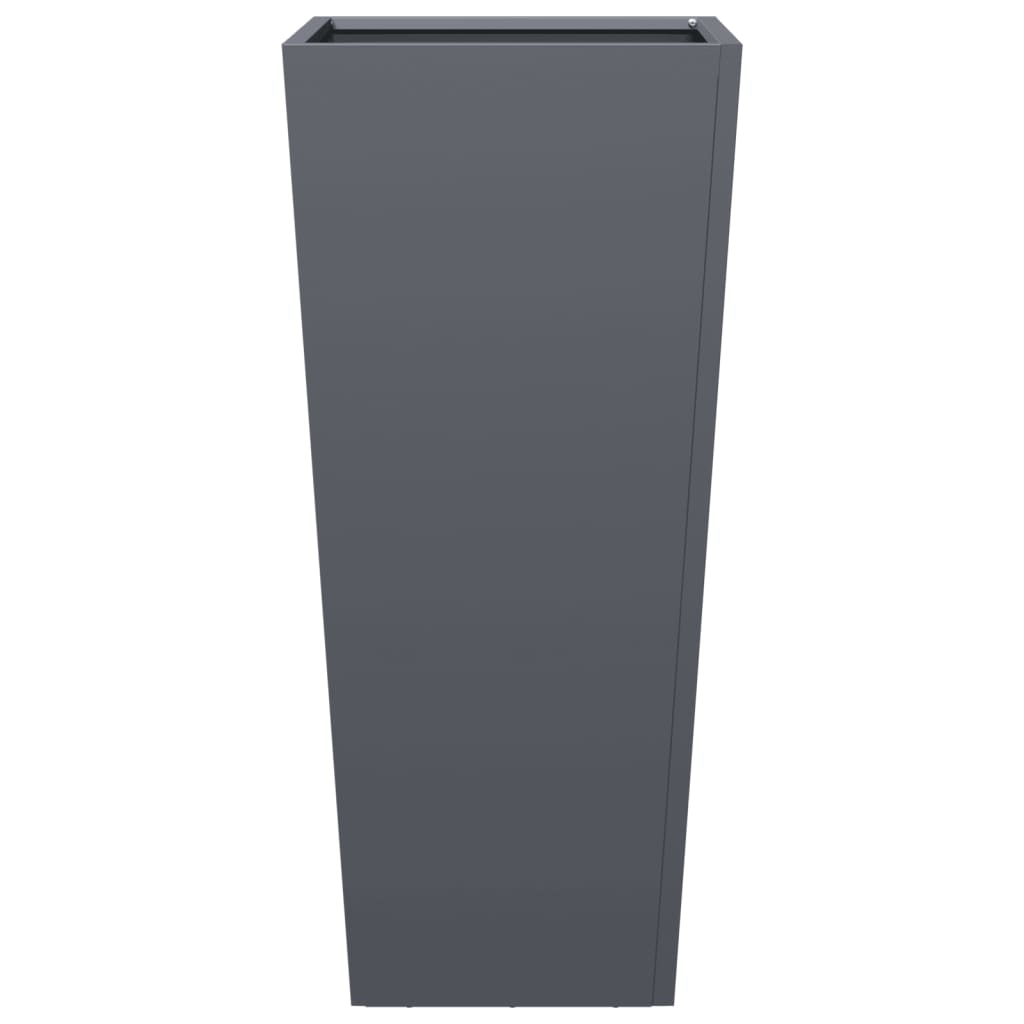 Garden Planters Anthracite 2 pcs 35x35x75 cm Steel