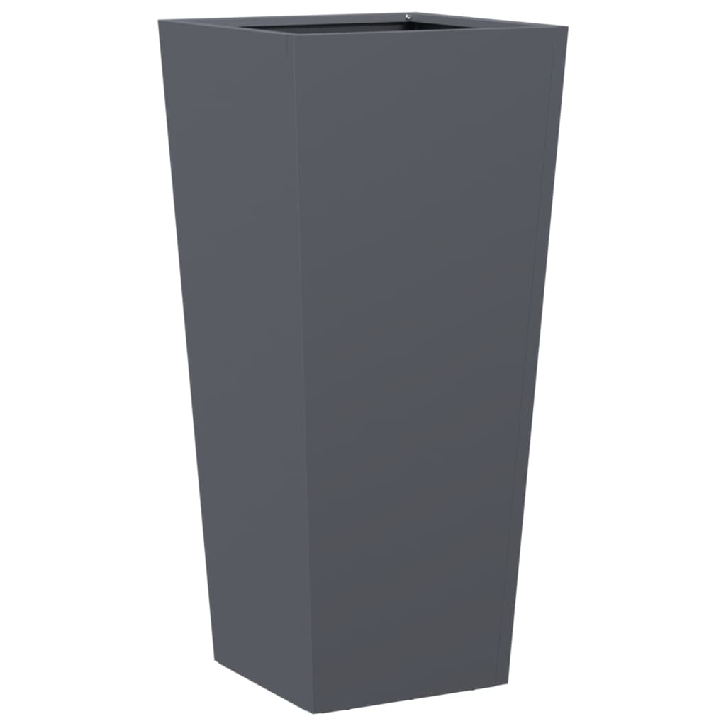 Garden Planters Anthracite 2 pcs 35x35x75 cm Steel