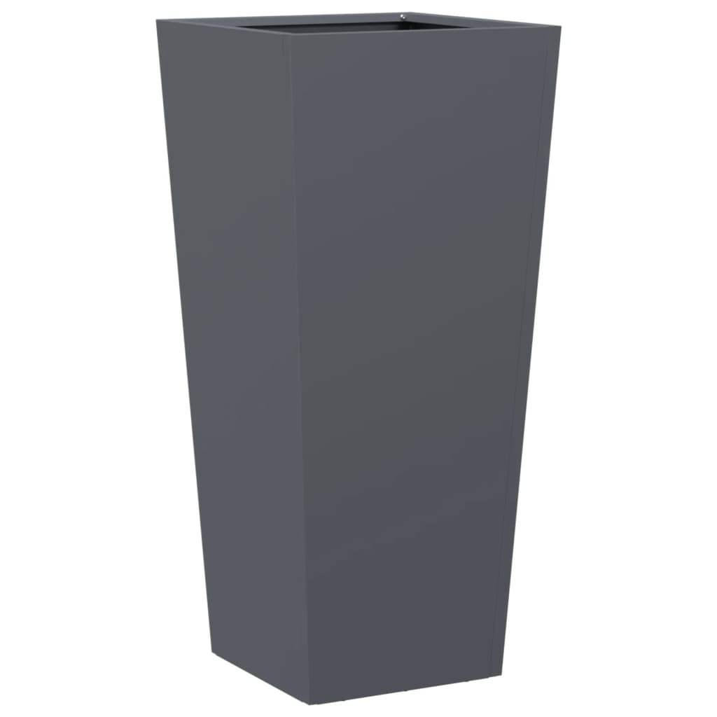 Garden Planters Anthracite 2 pcs 35x35x75 cm Steel