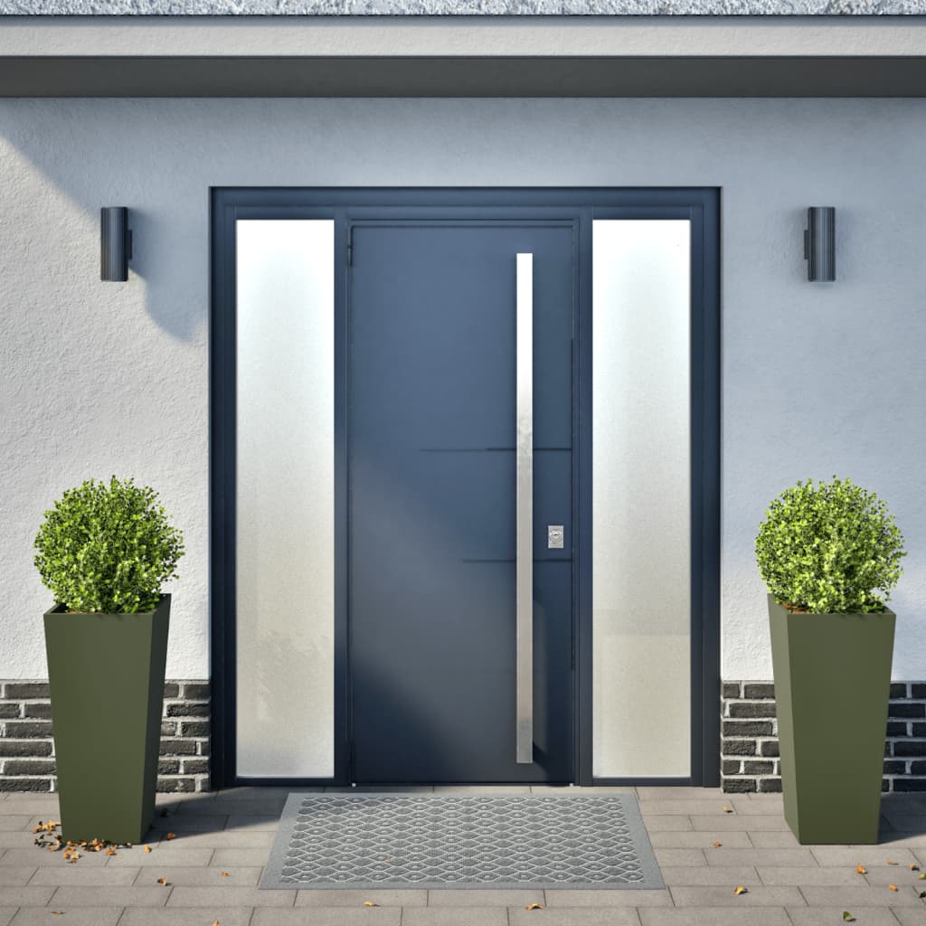 Garden Planters Olive Green 2 pcs 35x35x75 cm Steel