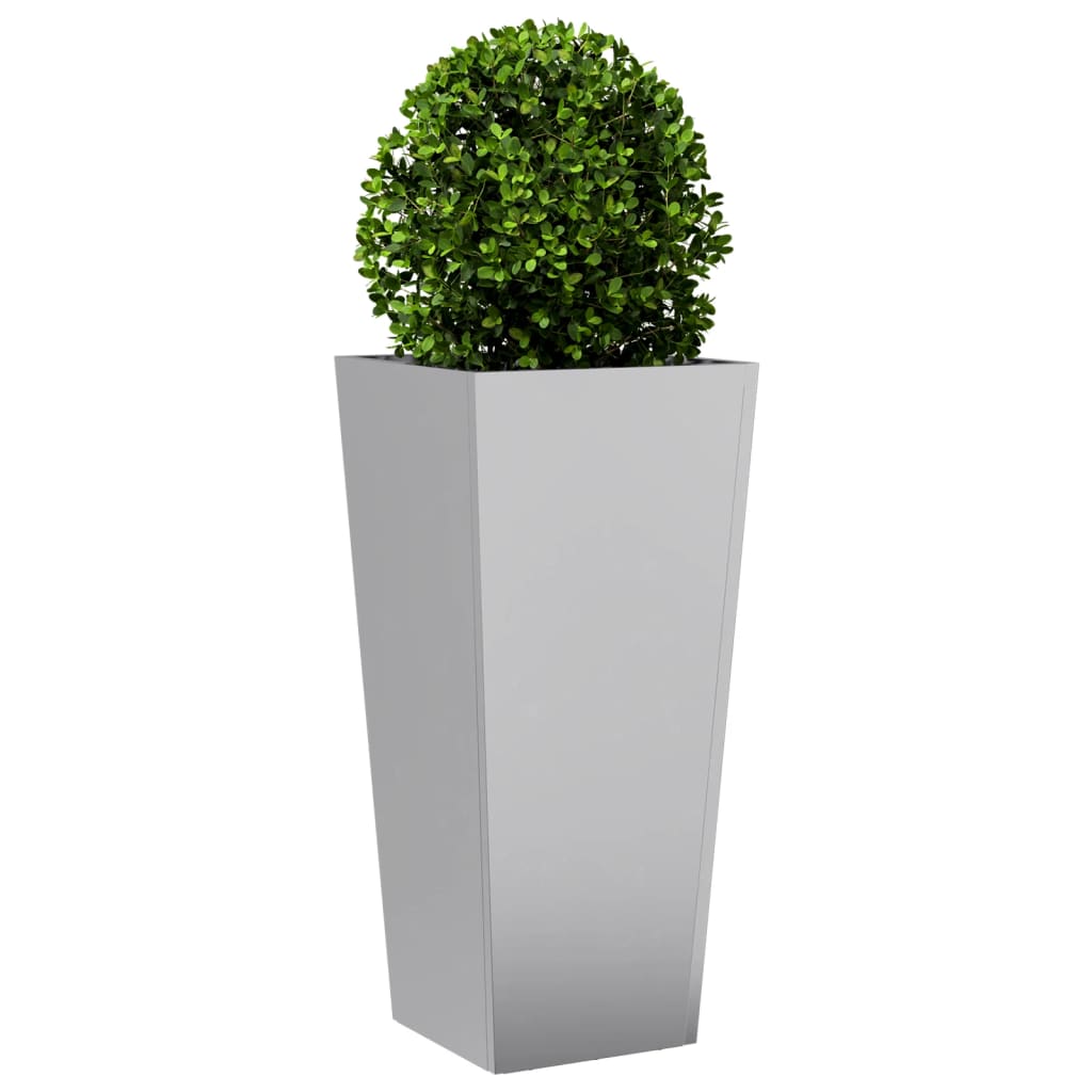 Garden Planters 35x35x75 cm 2 pcs Galvanised Steel