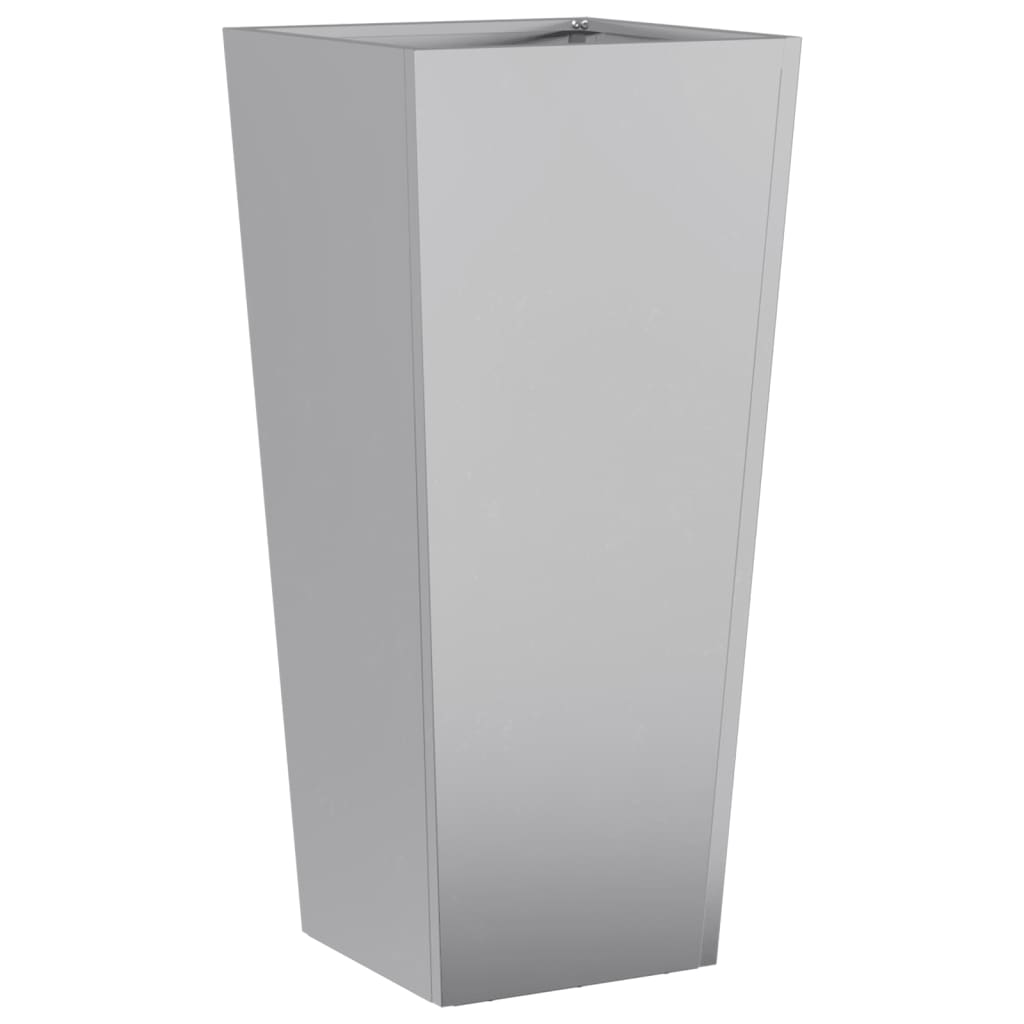 Garden Planters 35x35x75 cm 2 pcs Galvanised Steel