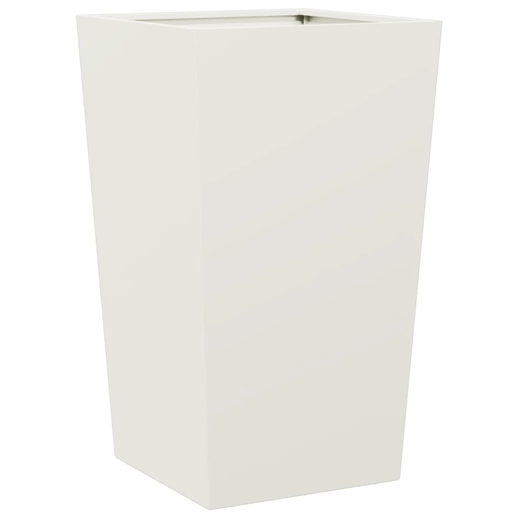 Garden Planter White 45x45x75 cm Steel