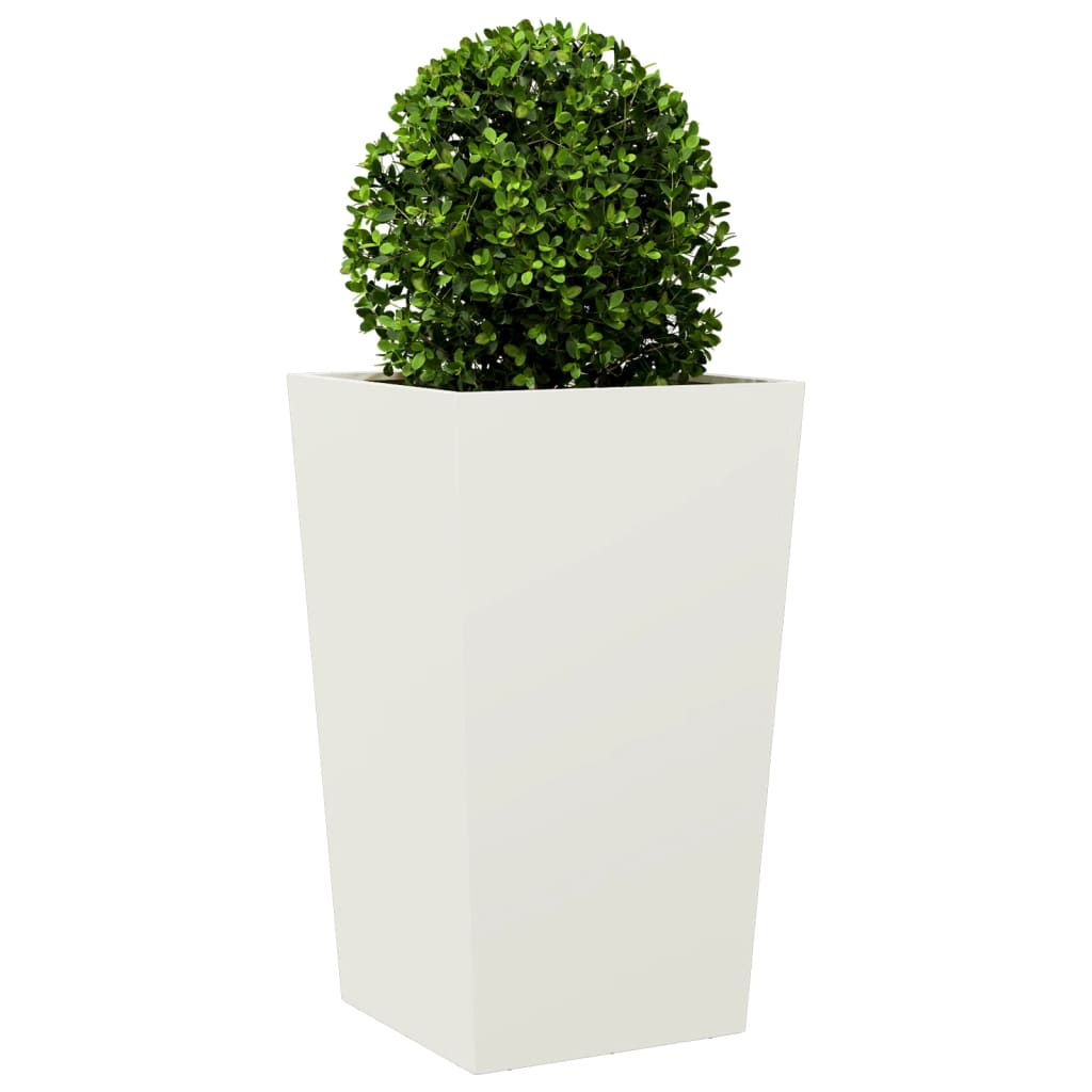 Garden Planter White 45x45x75 cm Steel