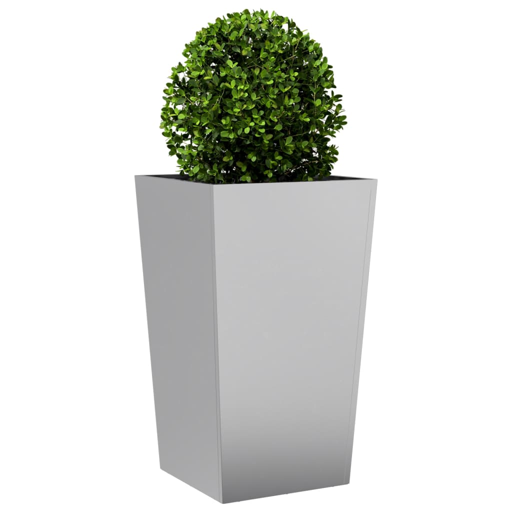 Garden Planters 45x45x75 cm 2 pcs Galvanised Steel