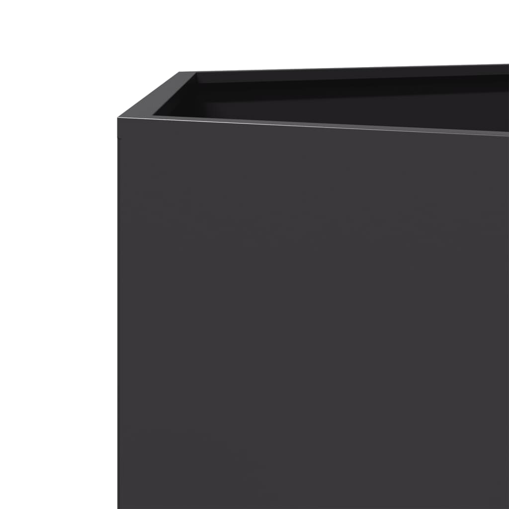 Garden Planter Black Hexagon 46x40x45 cm Steel
