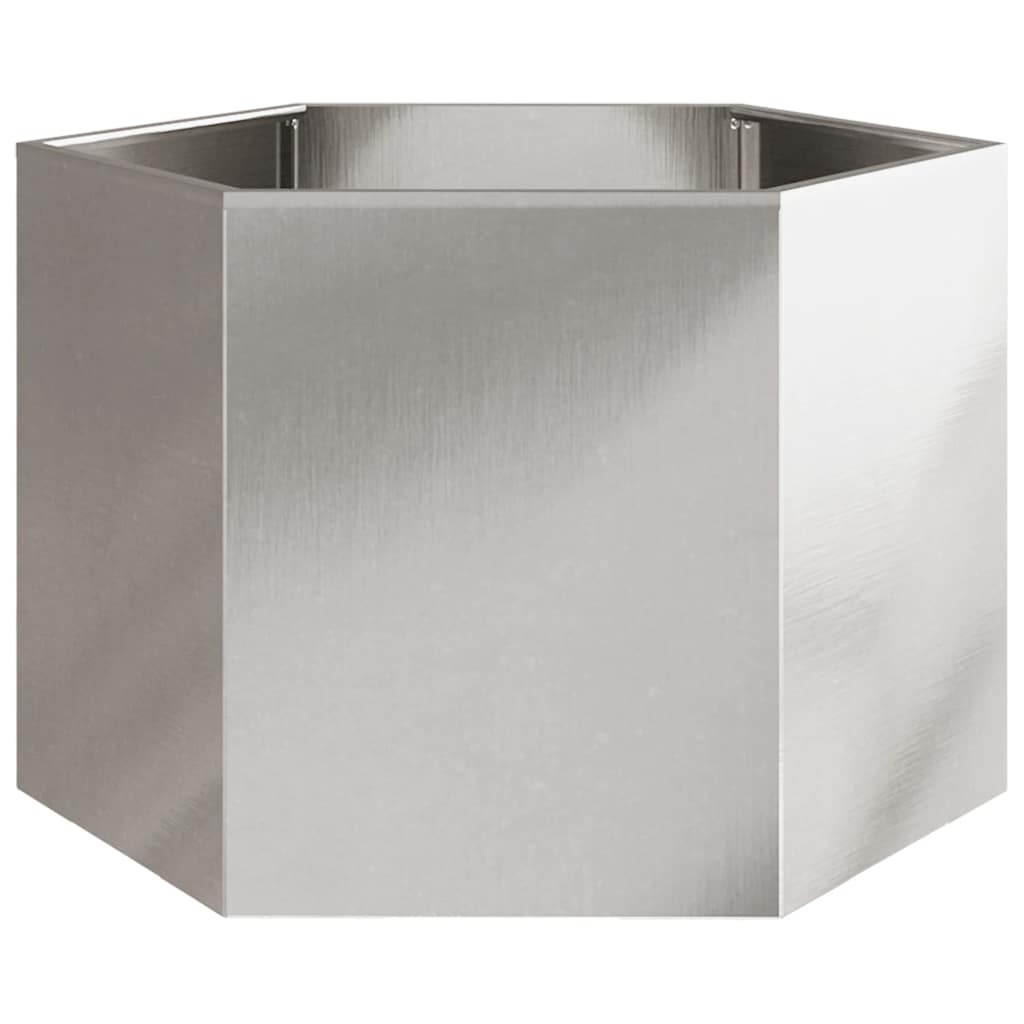 Garden Planter Hexagon 69x60x45 cm Stainless Steel
