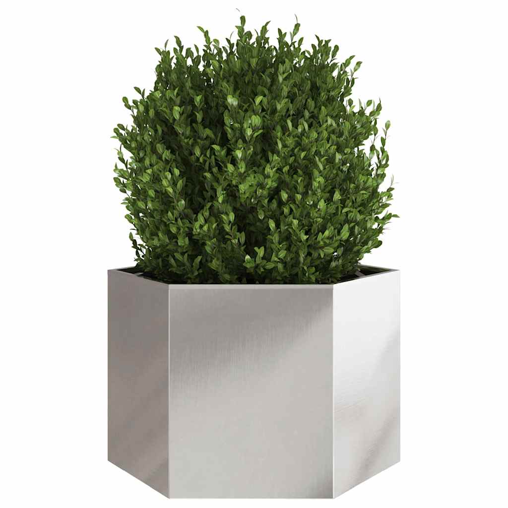 Garden Planter Hexagon 69x60x45 cm Stainless Steel