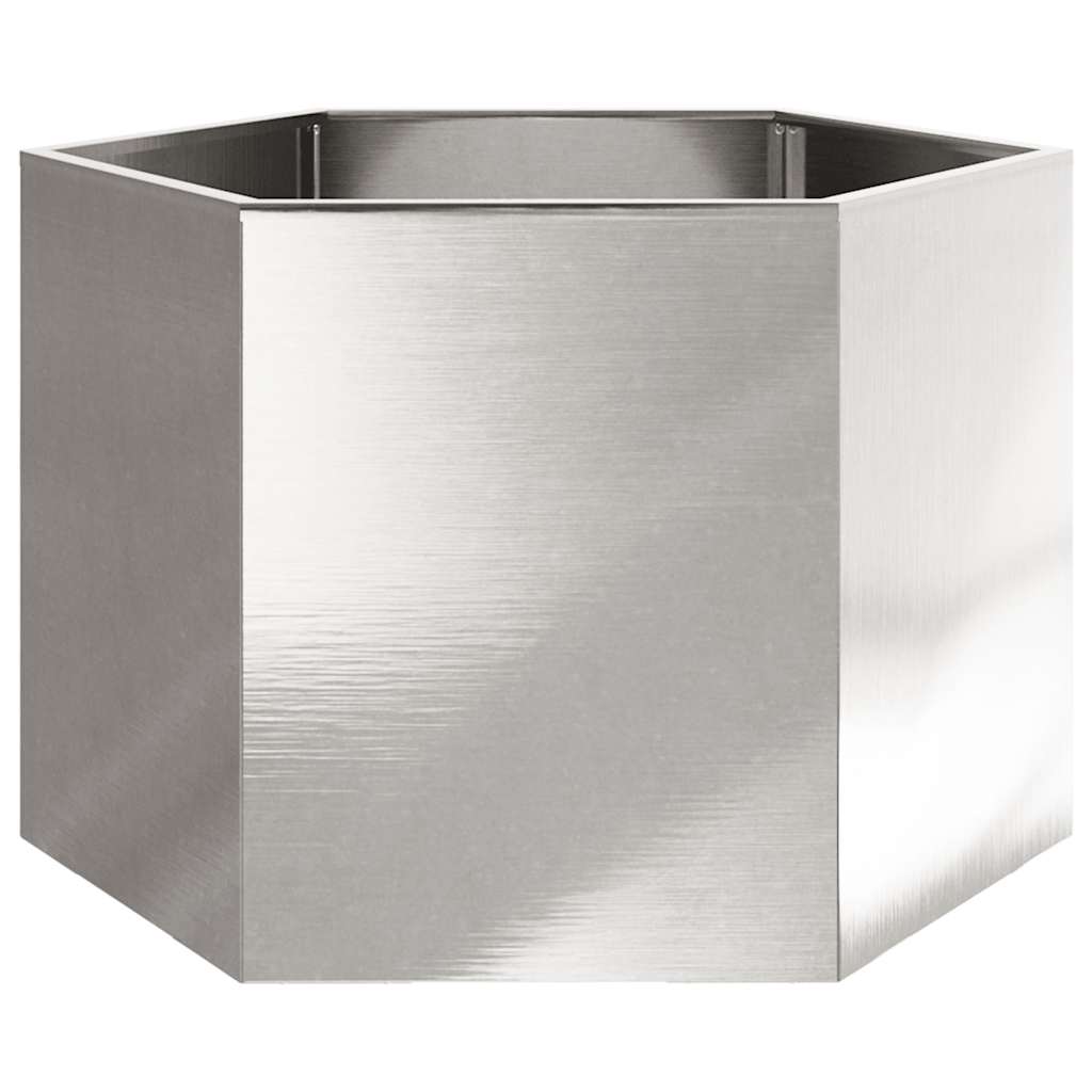 Garden Planter Hexagon 69x60x45 cm Stainless Steel