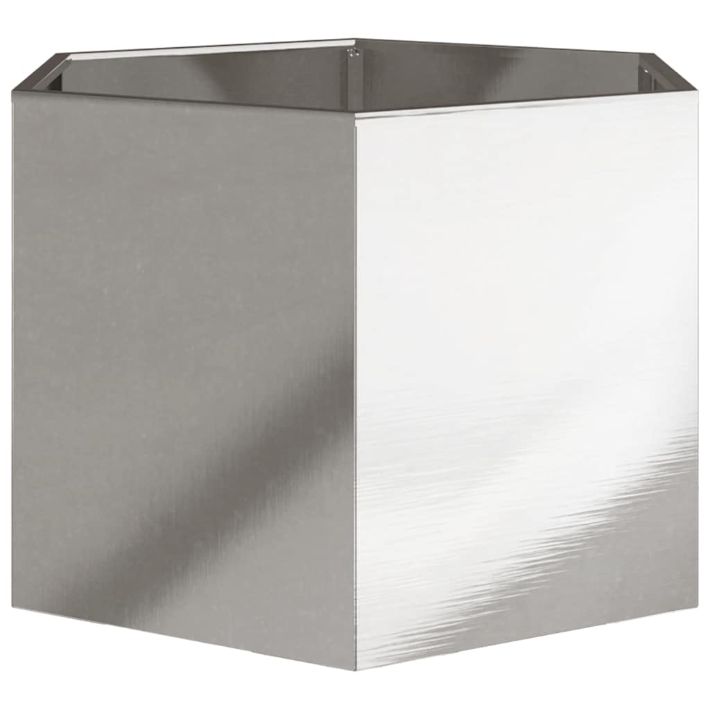 Garden Planter Hexagon 69x60x45 cm Stainless Steel