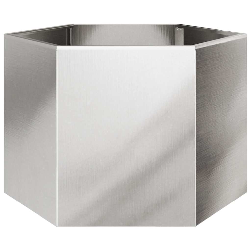 Garden Planter Hexagon 69x60x45 cm Stainless Steel