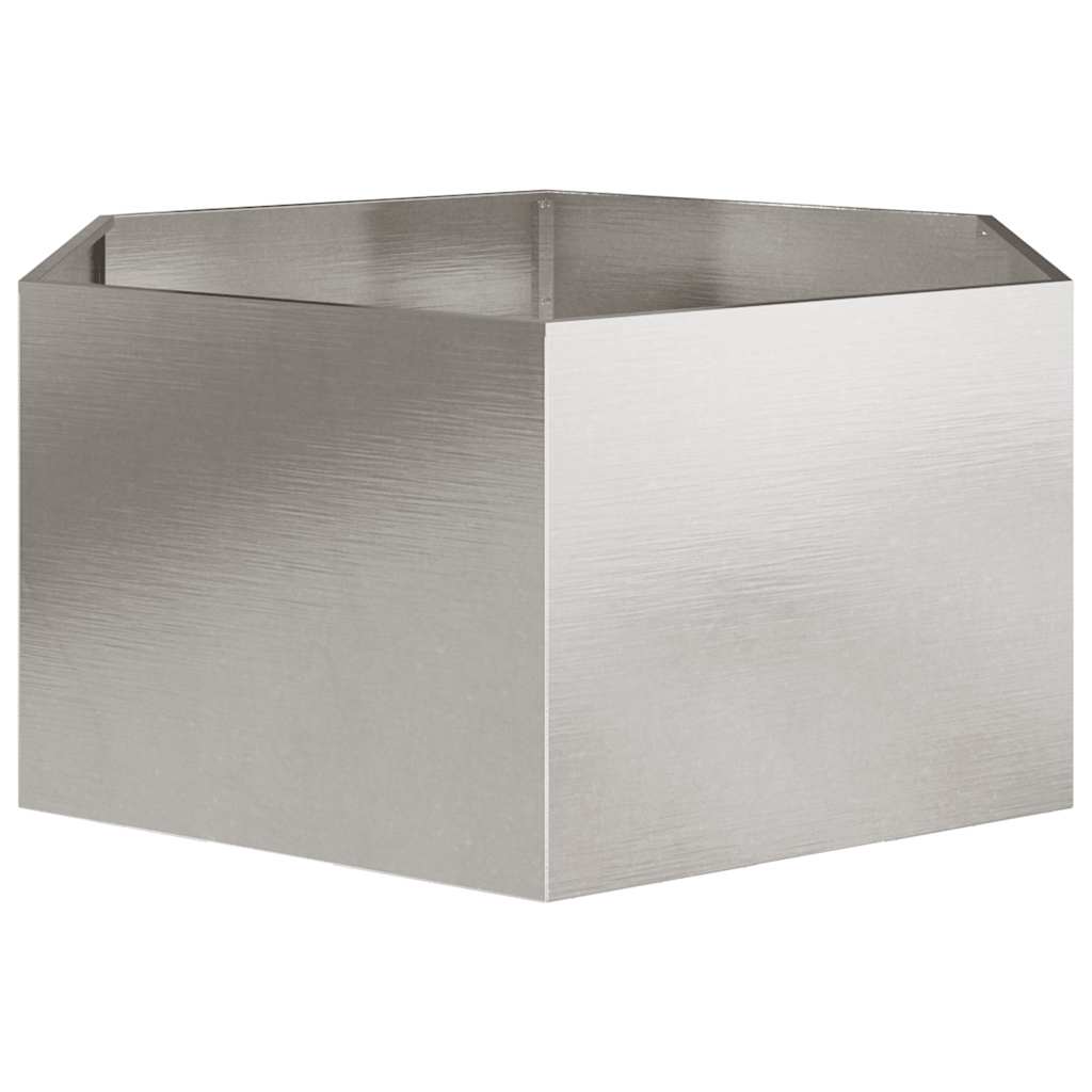 Garden Planter Hexagon 104x90x45 cm Stainless Steel