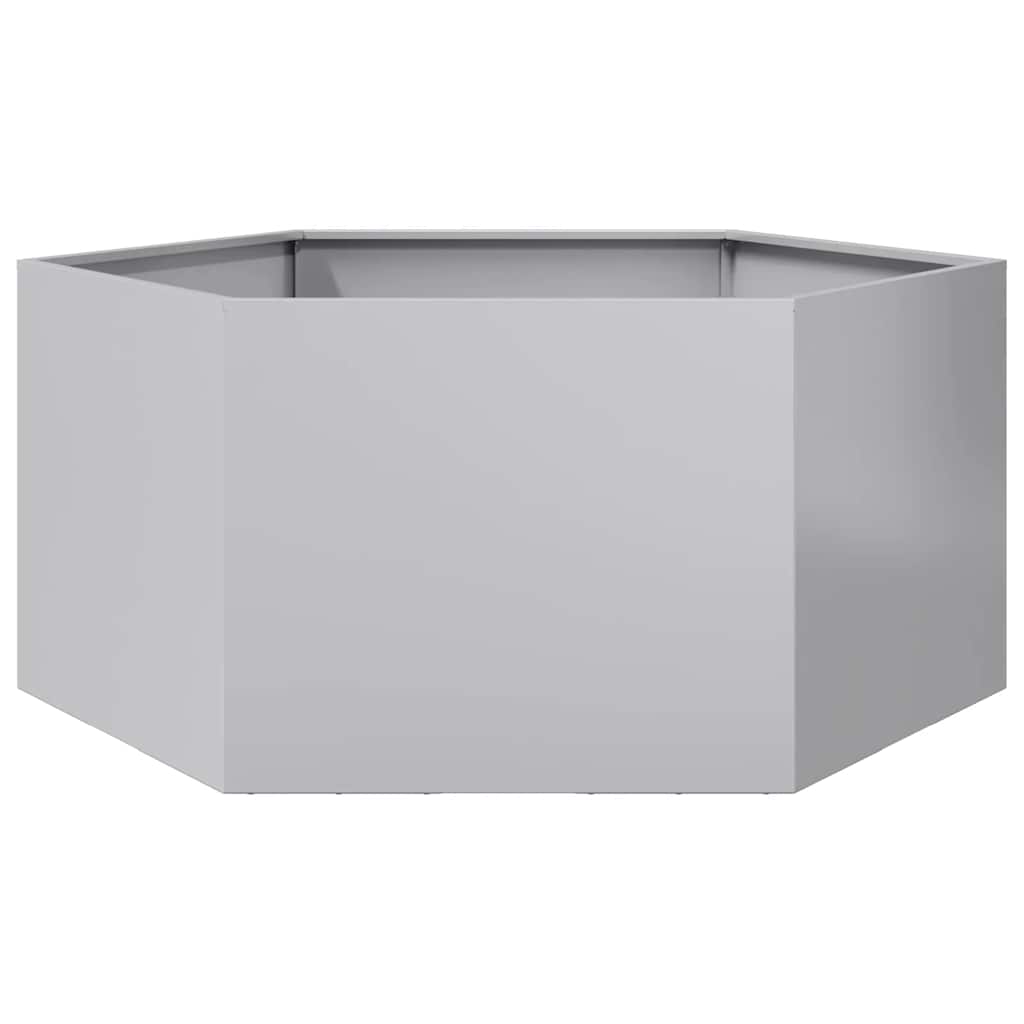 Garden Planter Hexagon 104x90x45 cm Galvanized Steel