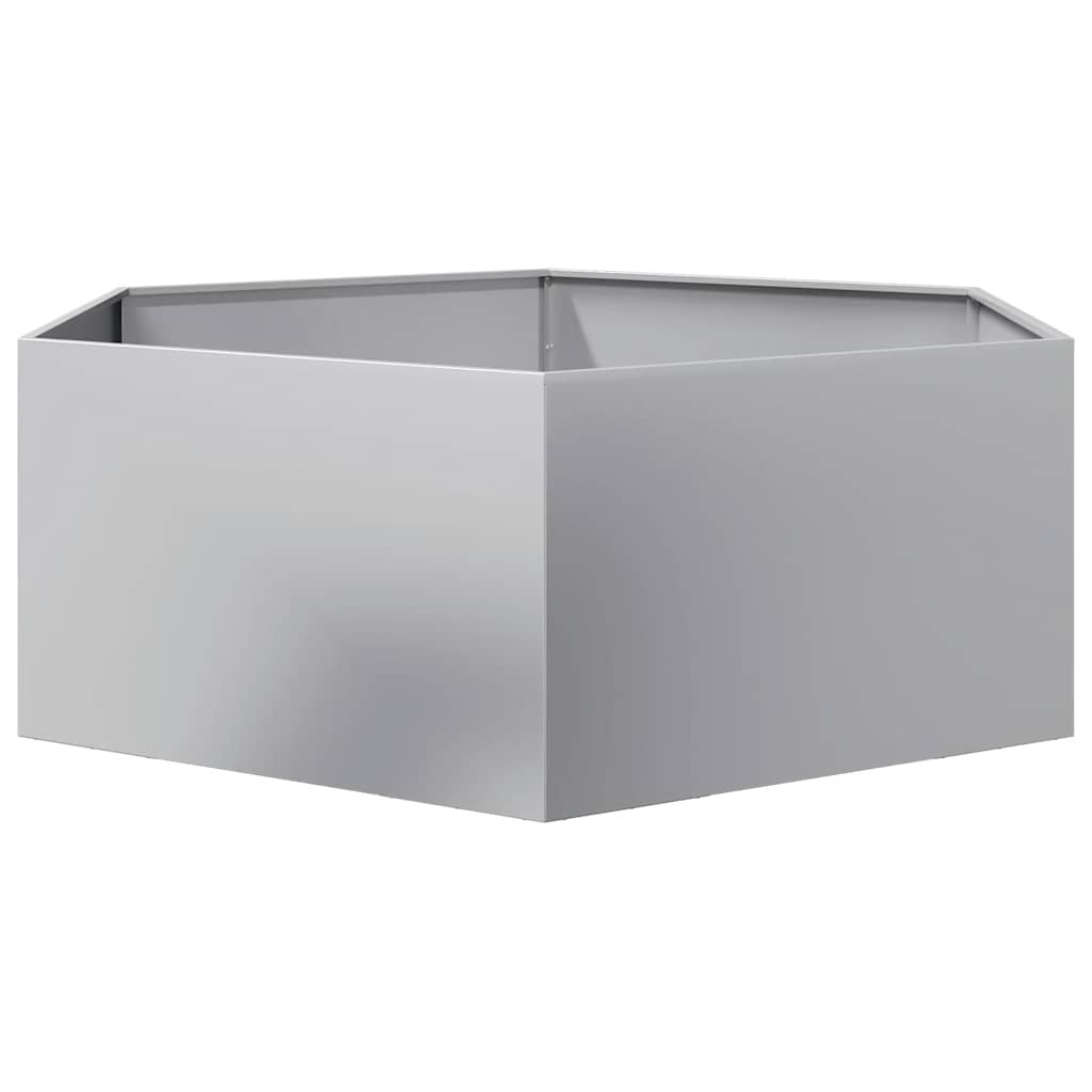 Garden Planter Hexagon 138x120x45 cm Galvanized Steel