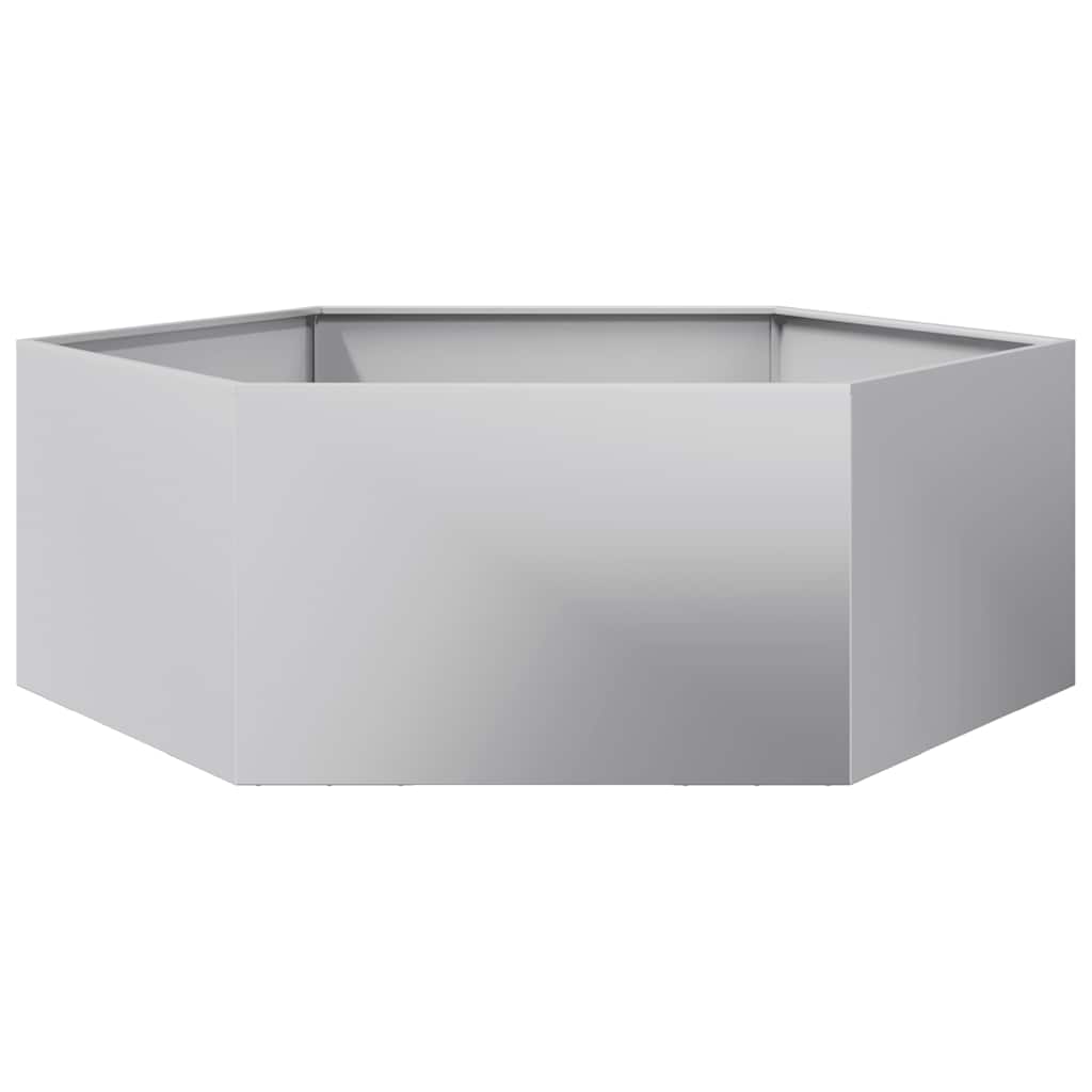 Garden Planter Hexagon 138x120x45 cm Galvanized Steel