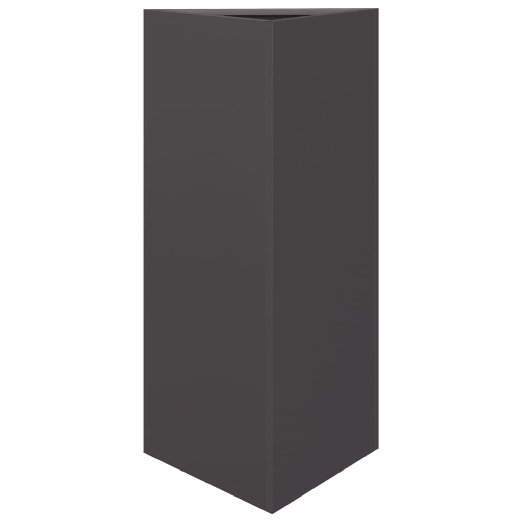 Garden Planter Black Triangular 40x34.5x70 cm Steel