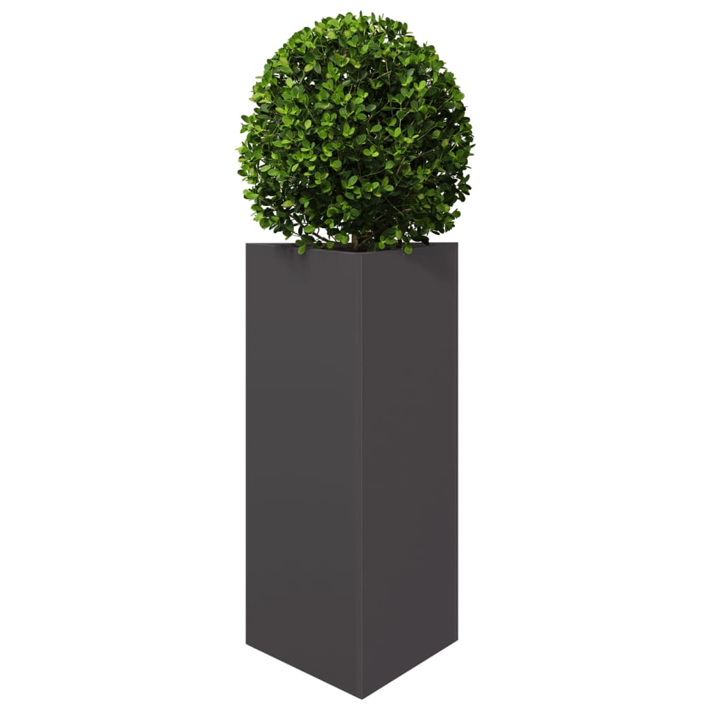 Garden Planters 2 pcs Black Triangular 40x34.5x70 cm Steel