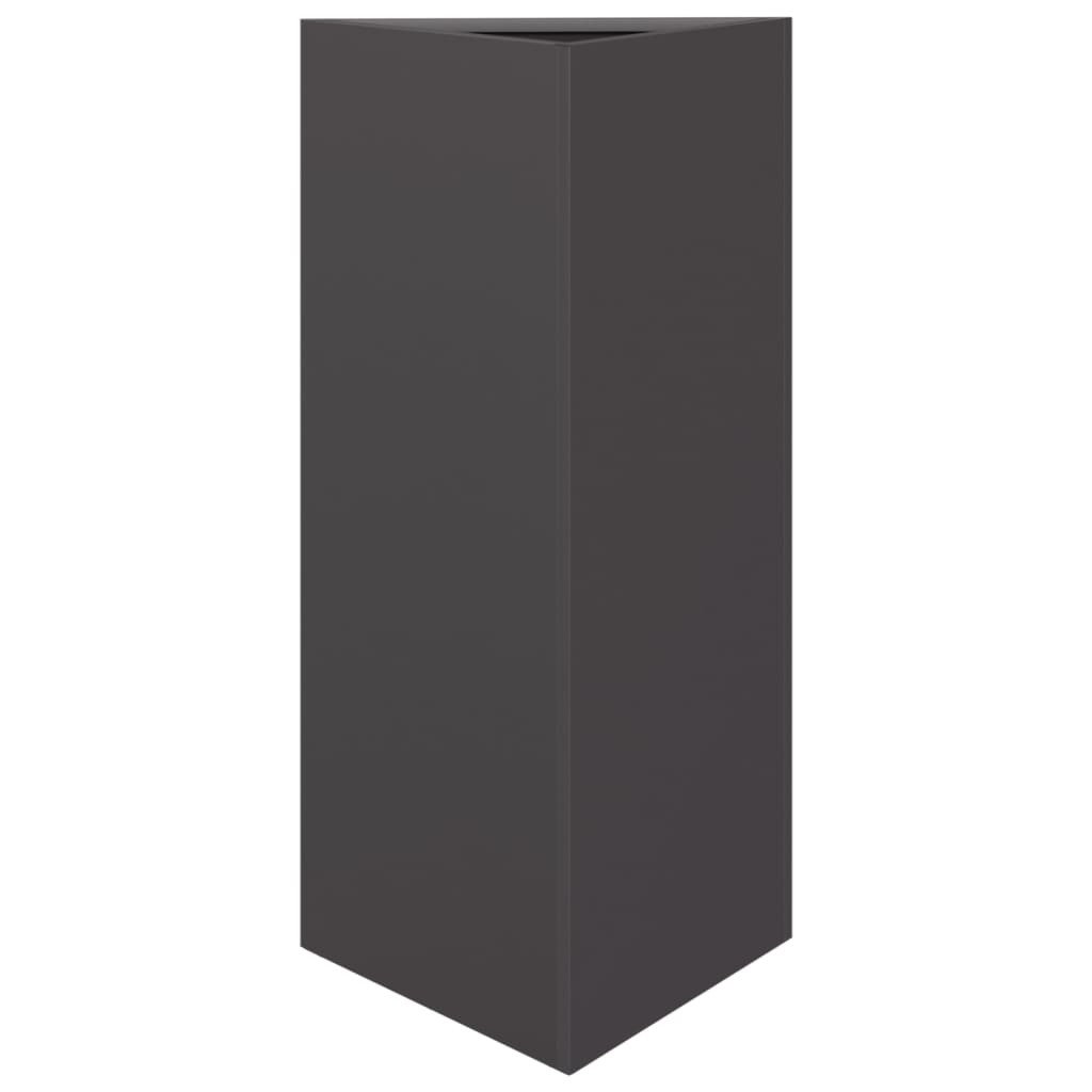 Garden Planters 2 pcs Black Triangular 40x34.5x70 cm Steel