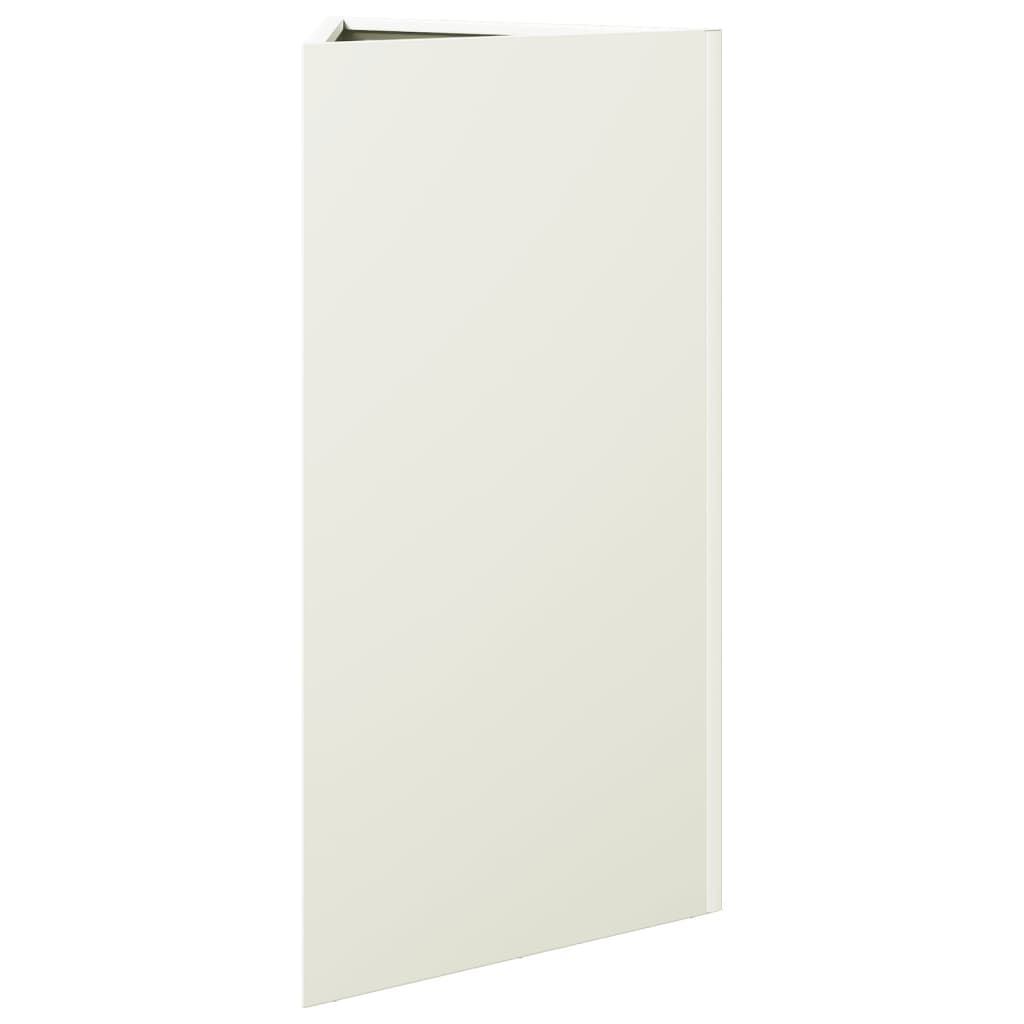 Garden Planter White Triangular 40x34.5x70 cm Steel